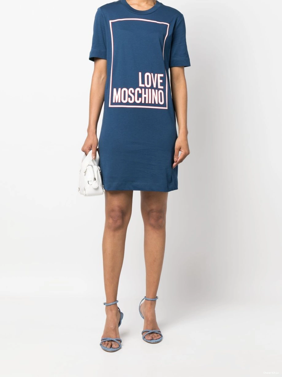 Affordable Moschino T-shirt Love mini Women logo-print dress 0427